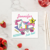 Retro 80's Roller Schaats Party Birthday Servet (Insitu)