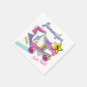 Retro 80's Roller Schaats Party Birthday Servet (Hoek)