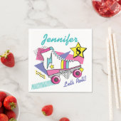 Retro 80's Roller Schaats Party Birthday Servet (Insitu)