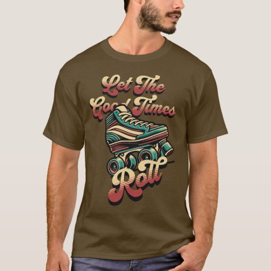 Retro 80s Rollerskate T-Shirt (Voorkant)