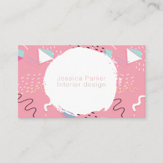 Retro 80's Roze, met 90's gevulde moddervormen Visitekaartje