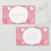 Retro 80's Roze, met 90's gevulde moddervormen Visitekaartje (Voorkant / Achterkant)