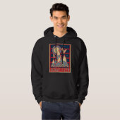 Retro 80s Schweitzer Mountain Ski Sunset Hoodie (Voorkant volledig)