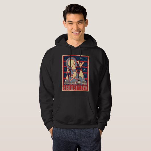 Retro 80s Schweitzer Mountain Ski Sunset Hoodie (Voorkant volledig)