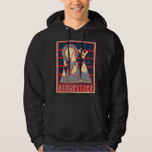 Retro 80s Schweitzer Mountain Ski Sunset Hoodie (Voorkant)