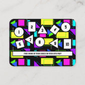 RETRO 80S SHAPE PATTERN BUSINESS COMPANY LOGO VISITEKAARTJE (Voorkant)