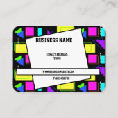 RETRO 80S SHAPE PATTERN BUSINESS COMPANY LOGO VISITEKAARTJE (Achterkant)