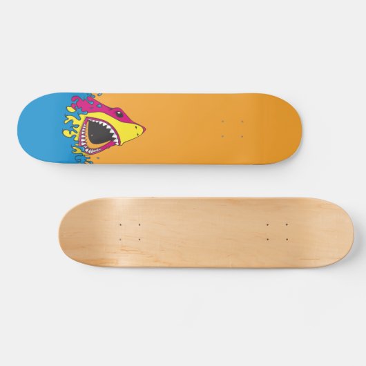 Retro 80's Shark Week Skateboard (Horizontaal)