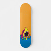 Retro 80's Shark Week Skateboard (Voorkant)