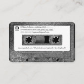Retro 80's Silver Glitter Cassettebandje Mixtape Visitekaartje (Achterkant)