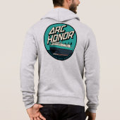 Retro 80's Skate Shop ritssluiting Hoodie (Achterkant)