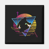 Retro  80s Ski Magneet (Voorkant)