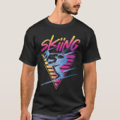 Retro  80s Ski Skiing T-shirt (Voorkant)