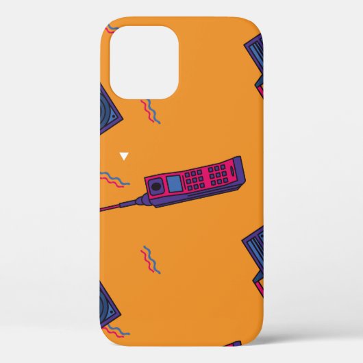 Retro 80s stijl achtergrond, kleurrijk. Case-Mate iPhone case (Achterkant)
