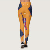 Retro 80s stijl achtergrond, kleurrijk. leggings (Achterkant)