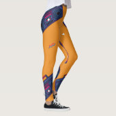 Retro 80s stijl achtergrond, kleurrijk. leggings (Rechts)