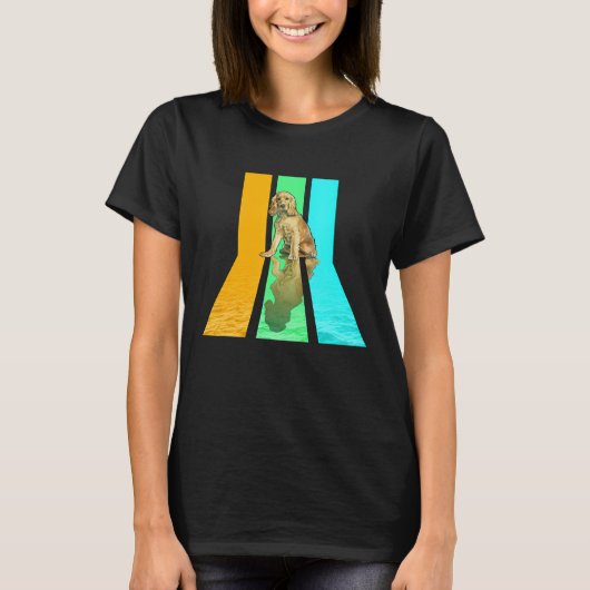Retro 80s -stijl Cocker Spaniel T-shirt (Voorkant)