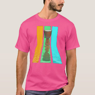 Retro 80S stijl Djembe Drum T-shirt