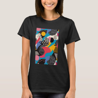 Retro 80s Stijl Patroon Art Synthwave 1 T-shirt
