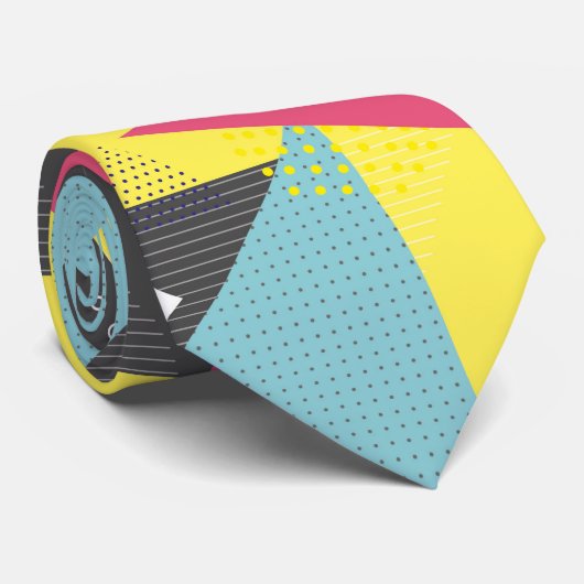 Retro 80's stijl Stropdas (Opgerold)