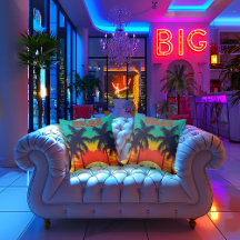 Retro 80s Stijl Tropisch Decoratief