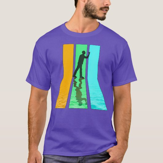 Retro 80s stijlhoeken t-shirt (Voorkant)