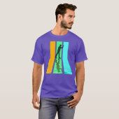 Retro 80s stijlhoeken t-shirt (Voorkant volledig)