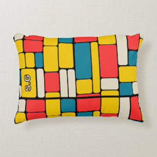 Retro 80s strakke geometrische moderne heldere accent kussen
