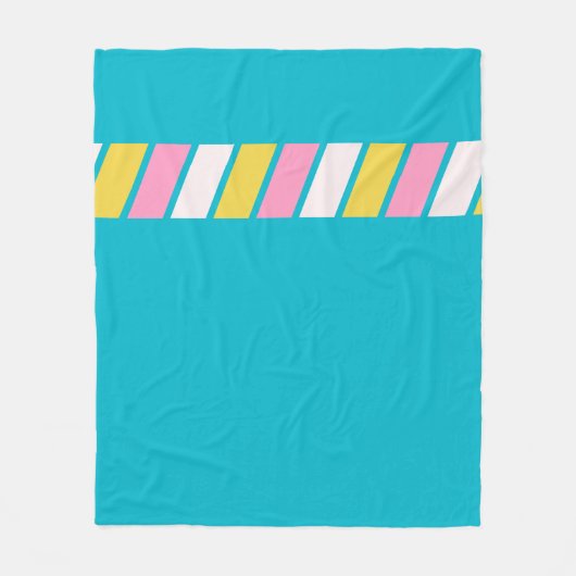 Retro 80s Strepen Fleece Deken (Voorkant)