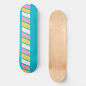 Retro 80s Strepen Persoonlijk Skateboard (Voorkant)