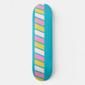 Retro 80s Strepen Persoonlijk Skateboard (Voorkant)