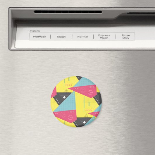 Retro 80's Style Button Badge Magneet (Insitu (Vaatwasser))