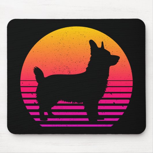 Retro 80's Style Corgi Muismat (Voorkant)
