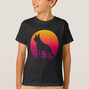 Retro 80's Style Duitse Herder T-shirt