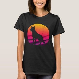  Retro 80's Style Duitse Herder T-shirt