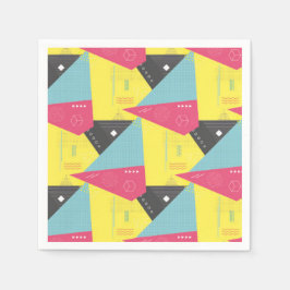 Retro 80's Style Paper Napkins Servet