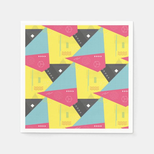 Retro 80's Style Paper Napkins Servet (Voorkant)