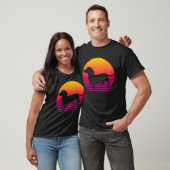 Retro 80's Style Teckel T-shirt (Unisex)