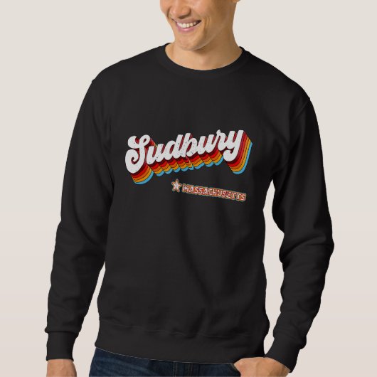 Retro 80s Sudbury Massachusetts MA Trui (Voorkant)