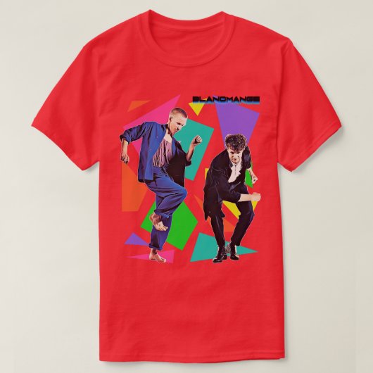 Retro 80s Synth Blancmange Tribute T-shirt (Design voorkant)