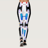Retro 80s Synth Wave Robot Android Leggings (Achterkant)