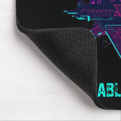Retro 80s Synthwave Stad Neon Bureaumat Muismat (Hoek)