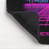 Retro 80s Synthwave Vaporwave Neon Grid Landschap Muismat (Hoek)