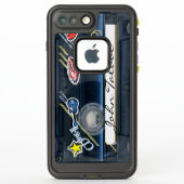 Retro 80s T3 Audiotape cassette iPhone Case (Achterkant)
