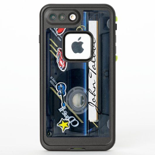 Retro 80s T3 Audiotape cassette iPhone Case (Achterkant)
