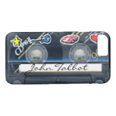 Retro 80s T3 Cassette Audiotape iPhone Case (Achterkant (Horizontaal))