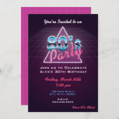 Retro 80's Uitnodiging (Voorkant / Achterkant)