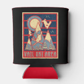 Retro 80s Vail skigebied Blikjeskoeler (Achterkant)