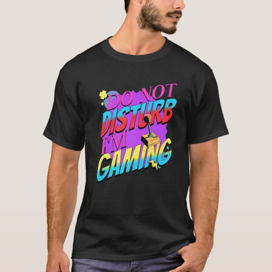 Retro 80s van games stoort me niet bij games t-shirt (Voorkant)