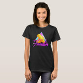Retro 80s Vaporwave Chicken Tendies Meme T-shirt (Voorkant volledig)
